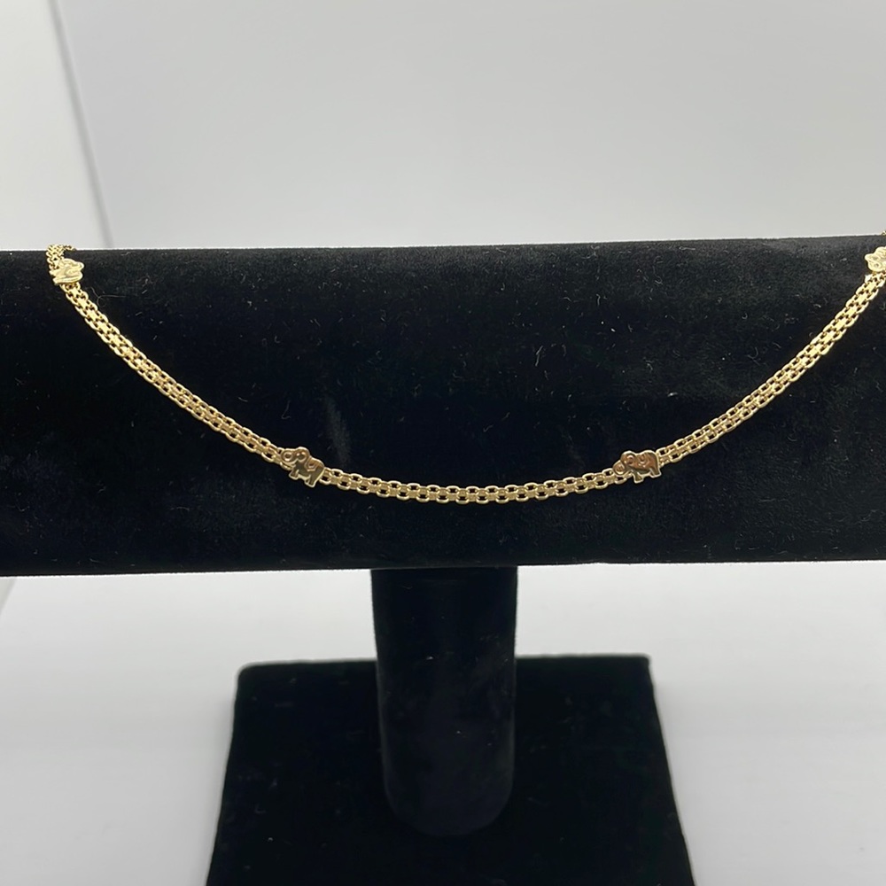 14K Gold Elephant Anklet